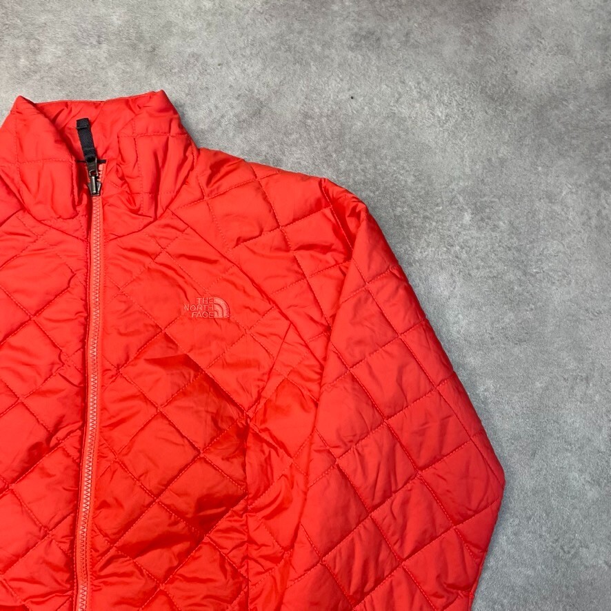 The North Face Puffer Jacket Womens Full Zip Lightweight Liner Coat, Red Small image 2