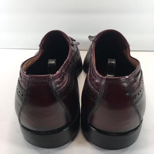 Allen Edmonds Mens Arlington Loafers Burgundy Tassel Slip On Wingtip Shoes 11 B - Picture 2 of 11