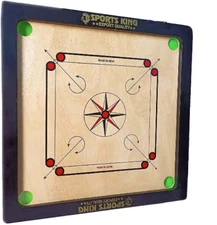 Sport King 27-27 Inch High Finish Carrom Board with Free Coins, Striker Powder
