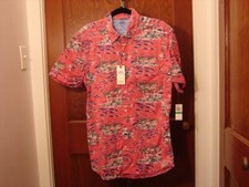 Mens Izod Saltwater Relaxed Classics Rapture Rose Shirt Size Large NWT