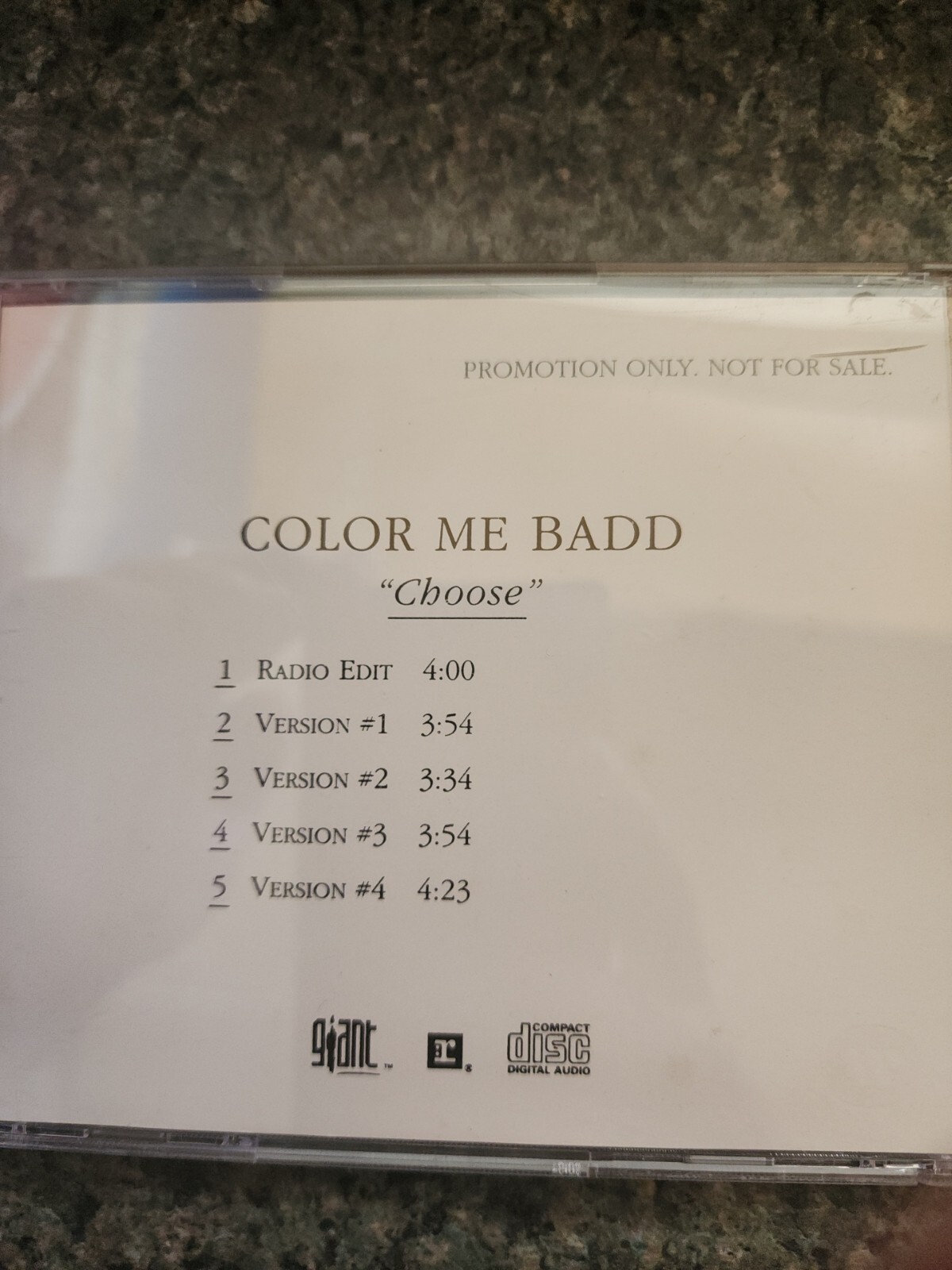 Color Me Badd – Choose (CD, Promo, US, 1991, Giant Records) c541 | eBay