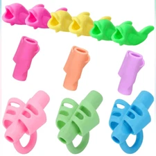 (12) Colovis Pencil Silicone Grips Grippers Handwriting Colorful Multicolored