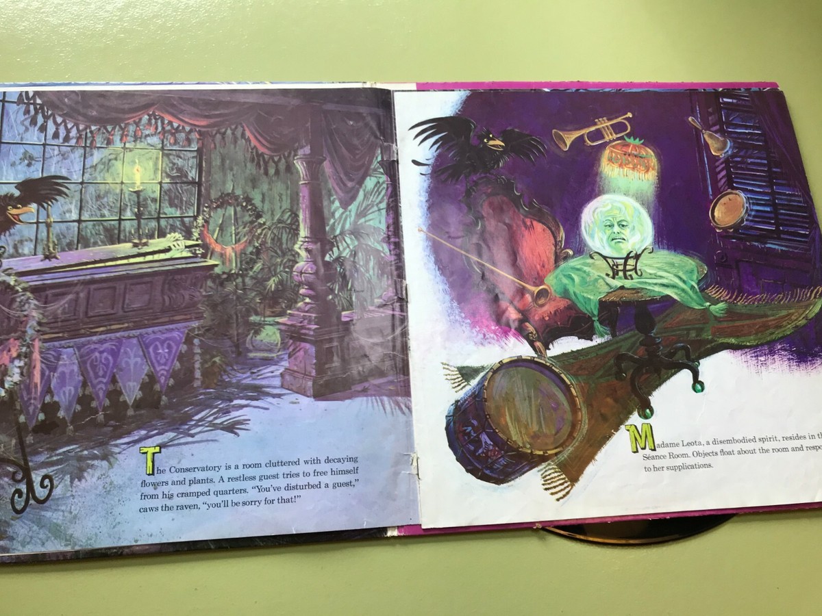 69 DISNEY the HAUNTED MANSION LP w/book halloween st-3947 paul