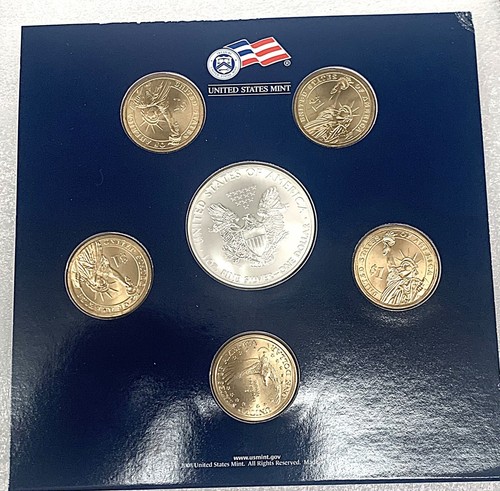 2008 Annual United States Uncirculated Dollar Coin Set w/ 2008 W Sivler Eagle - Picture 5 of 7
