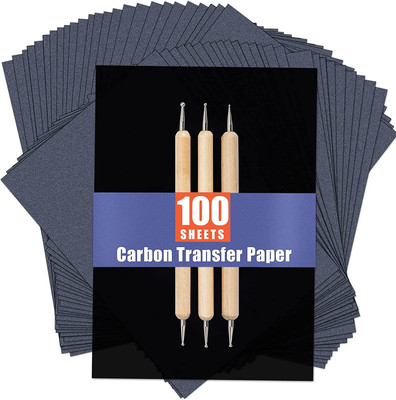 100 Sheets Carbon Paper Sheets, Carbon Transfer Paper for DIY Woodworking, Canva