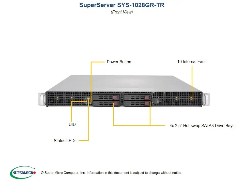 Supermicro SYS-1028GR-TR GPU Barebones Server NEW, IN STOCK, 5 Year Warranty - Image 3 of 4