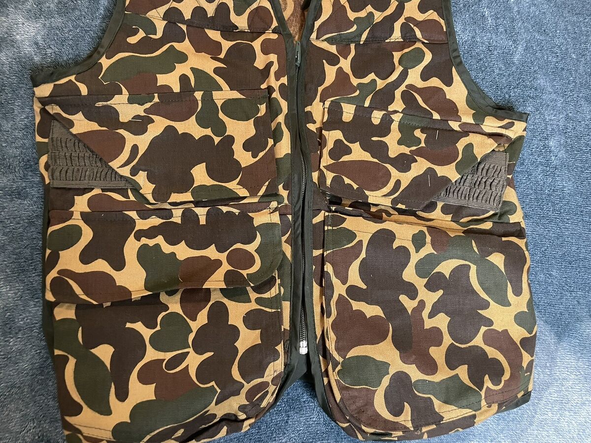 Vintage Hunters Choice Camo Vest Small Zip Hunting Fishing Vintage Hunters Choice Camo Vest Small Zip Hunting Fishing