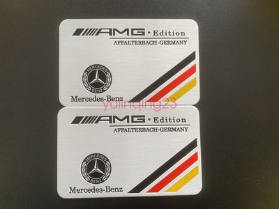 2x METAL A.M.G Affalterbach Germany Badge Special Edition Emblem/Logo TRUNK