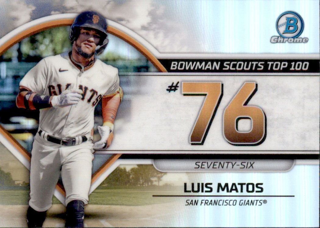 2023 BOWMAN CHROME SCOUTS TOP 100 SAN FRANCISCO GIANTS - LUIS MATOS #BTP-76