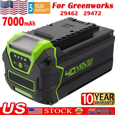 40V 7.0Ah For Greenworks 29252 20202 7000mAh G-MAX Lithium Battery 29462 29472