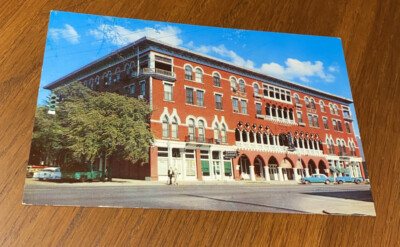 Selma AL Alabama Hotel Albert Advertising, Antique Vintage Postcard C 1955 Car