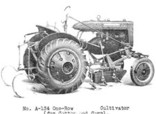 Farmall A A-134 1-Row  A-435 4-Row Hand Lift Cultivator Owner's Parts Manual IH