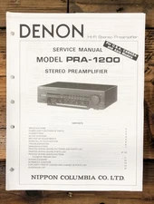 Denon PRA-1200 Preamp / Preamplifier  Service Manual *Original*