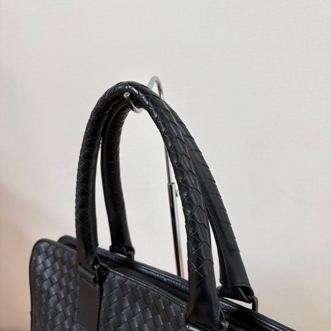 BOTTEGA VENETA Intrecciato Leather Tote Briefcase Business Bag Black A4 From Jp thumbnail 3