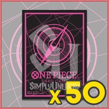 One Piece Card Game Card Back Black and Pink 50 Sleeves Official Bandai