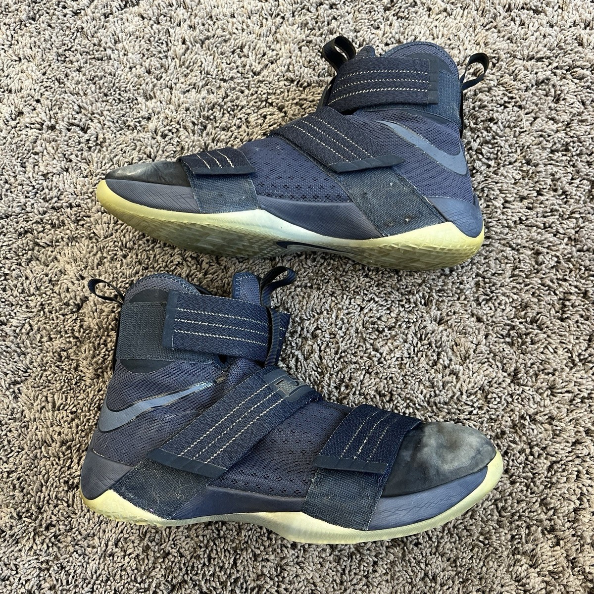Nike LeBron Zoom Soldier 10 Shoes Midnight Navy Blue 844378 