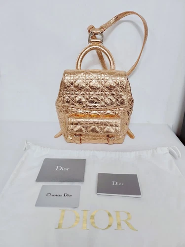 Sac à dos femme Dior Cannage Star Dust rose or 19,5 x 23 x 7 115421915