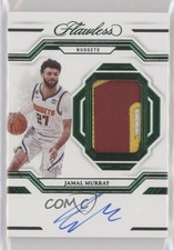 2022 Panini Flawless Signature Prime Materials Emerald 3/5 Jamal Murray Auto 3d3