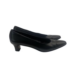 Vintage Salvatore Ferragamo Shoes Womens Size 9.5A Black Pumps Tortoise Italy