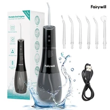 Fairywill Water Flosser for Teeth Dental Oral Irrigator Cleaner 400ML 5 Modes