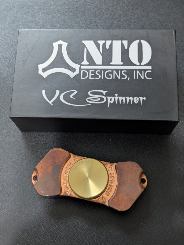 RARE NTO Designs Copper VC Spinner XL Fidget Spinner Premium EDC Pocket Toy
