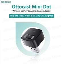 2-in-1 Wireless CarPlay Android Auto Adapter Plug Play USB for iPhone Android