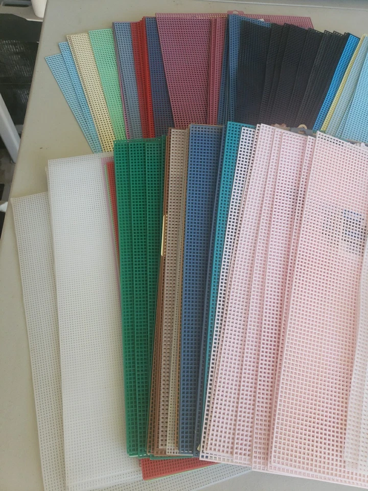 Darice & QC Plastic Canvas Multi Color Mesh Lot Of 80 Sheets 10.5 X 13.5 in NWT - Image 2 of 4