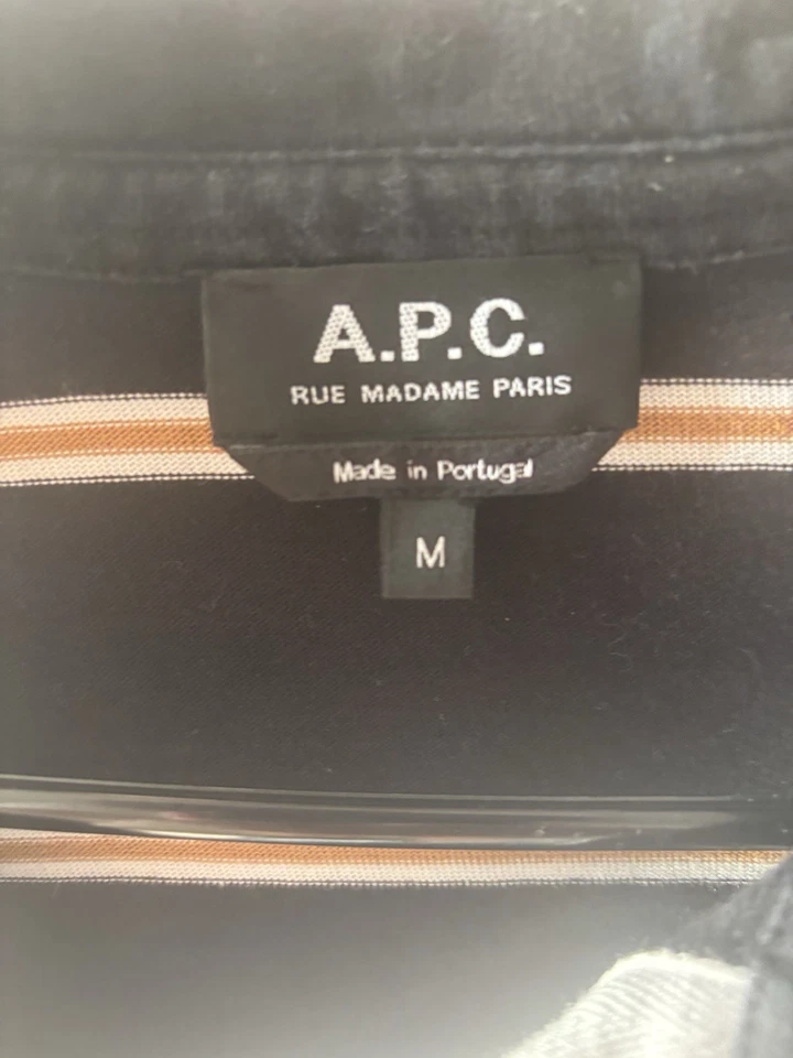 Camisa listrada masculina manga longa com colarinho 2022 APC - Imagem 3 de 4