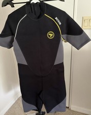 ZCCO Men's Shorty Wetsuit 1.5mm Premium Neoprene, Back Zip, Short Sleeve, Size L