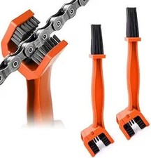 Motorcycle Bicycle Chain Cleaning Brush Tool, 2 PCS Orange Chain Color: Orange