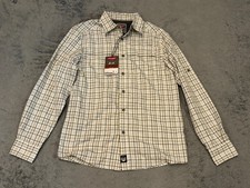 NWT Wrangler Outdoor Series Shirt Mens S Brown Plaid L/S Hiking Fishing Vented