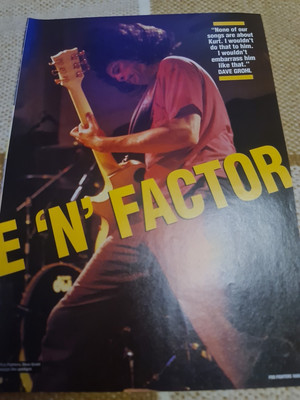 Vintage DAVE GROHL FOO FIGHTERS NIRVANA A4 POSTER RAW MAGAZINE CLIPPING 
