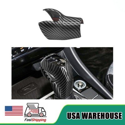 Gear Shift Knob Cover Trim For VW Passat Polo Plus Tcross 2019-2022 Carbon Black