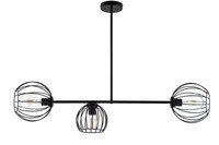 Deckenlampe Schwarz Metall Retro LäNglich Esszimmer Wohnzimmer Deckenleuchte
