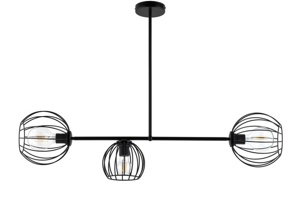 Deckenlampe Schwarz Metall Retro LäNglich Esszimmer Wohnzimmer Deckenleuchte-image