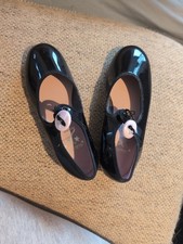 Girl s Capezio Black Patent Tap Shoes - Size 10.5 Girls--Free Shipping
