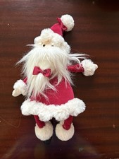 Vintage Santa Jellycat - Red White Plush W Bottom Tag