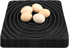 6 Pack Washable Chicken Nesting Pads, 13 X 12 Inch, Black, Solid, Anti-Slip, Inj