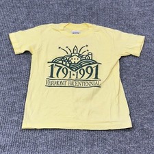 Vintage Vermont Bicentennial T-Shirt Kids S 6-8 USA Made Single Stitch Tee Boys