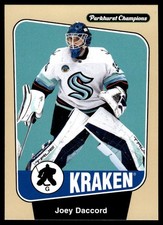 2024-25 Parkhurst Champions Joey Daccord Seattle Kraken #49