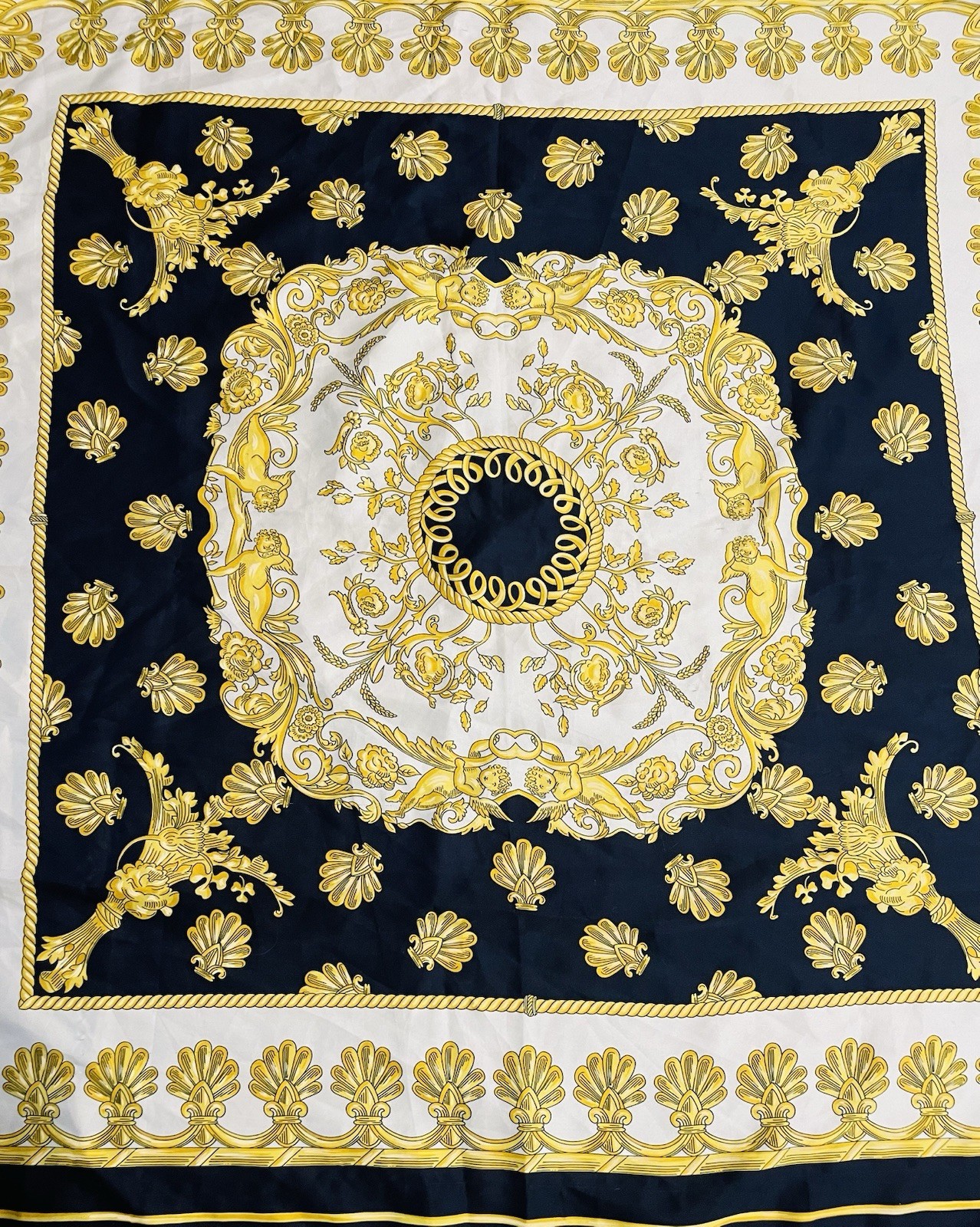 Gianni Versace Style Baroque-patterned Square Sca… - image 2