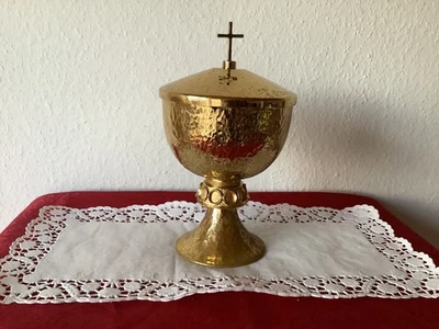 Liturgischer Kelch Vergoldet Groß Kirchliches Kelch für die Messe Gefäß Gold - Bild 1 von 4