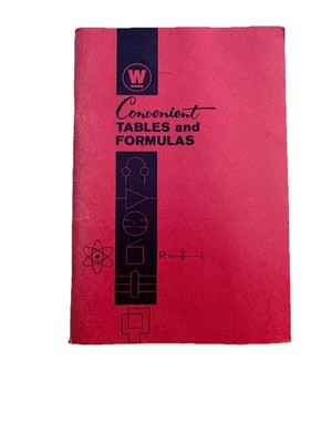 VTG Westinghouse Convenient Tables + Formulas Electrical Maintenance Hints