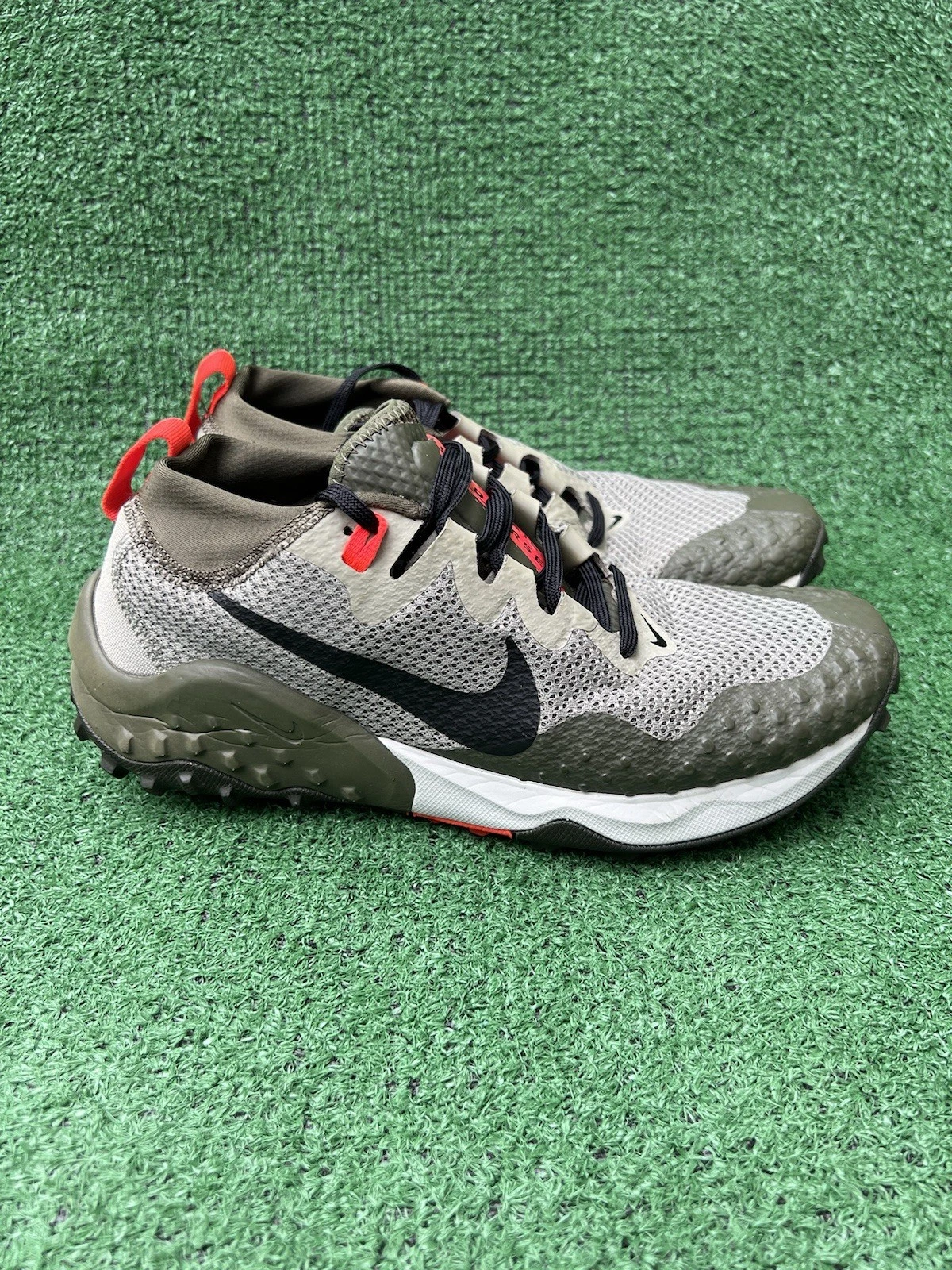 Nike Wildhorse 7 Light Army Green Running Hiking Shoes CZ1856-301 Mens Size 7.5
