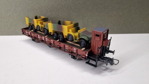 Roco 66350 Militär Trickfahrzeugträger DB LKW Waggon Spur HO | Condition: Used