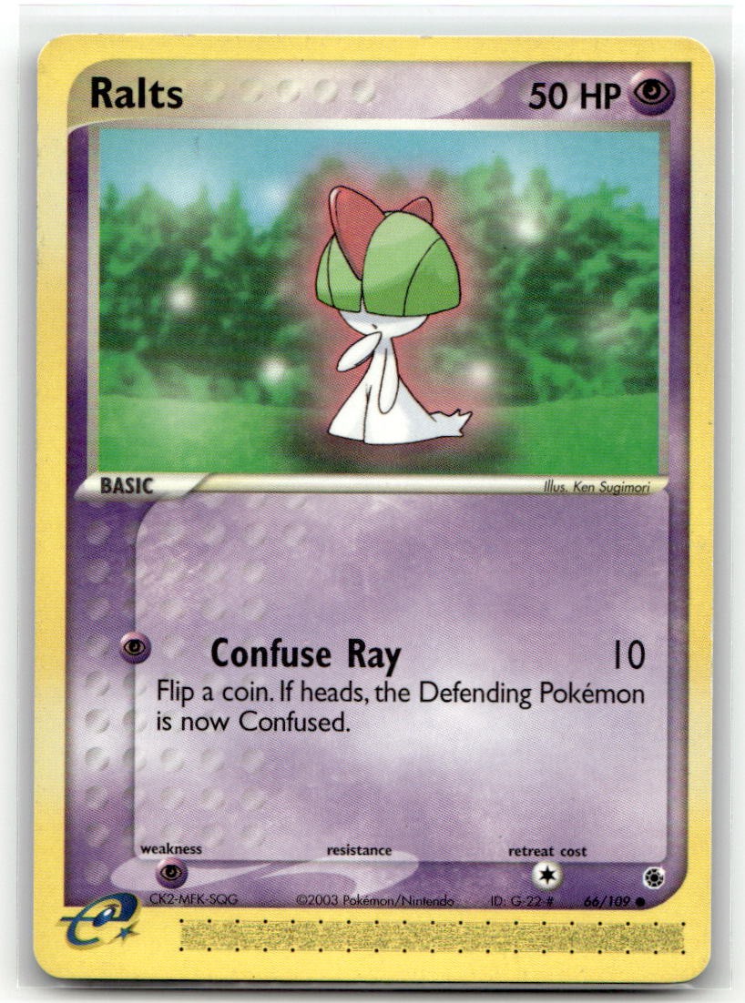 Ralts 66/109 Common EX Ruby and Sapphire Pokemon EN LP