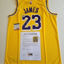 LeBron James Signed Los Angeles Lakers Jersey - PSA-DNA Authentication