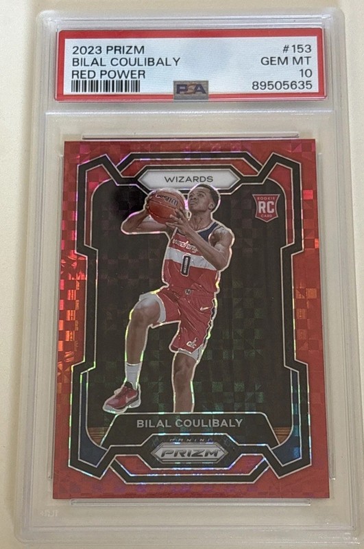 2023-24 Panini Prizm - Bilal Coulibaly #153 Red Power Prizm /75 (RC)