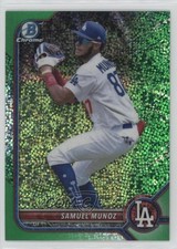 2022 Bowman Draft Chrome Green Sparkle Refractor 64/99 Samuel Munoz #BDC-63 1b9b