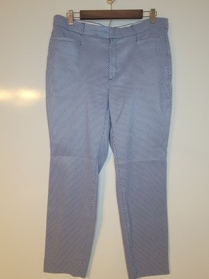 Banana Republic Pants Womens 12 Cape Blue Sloan Curvy Fit Four Pocket Flat Front